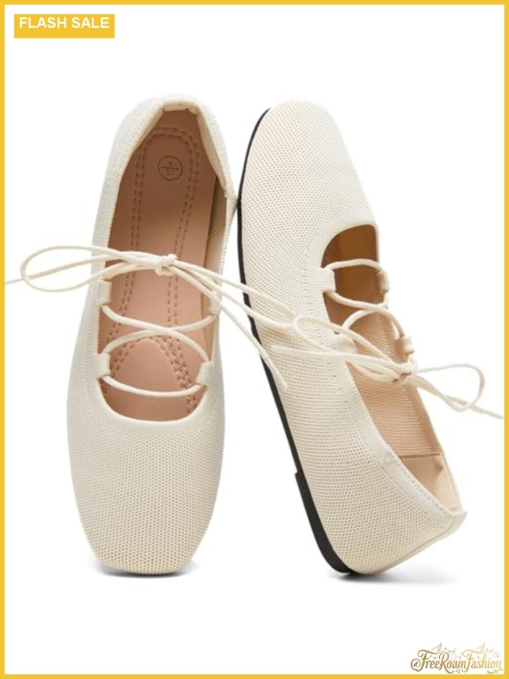 Lace Up Mary Jane Ballet Flats Women Foldable Memory Foam